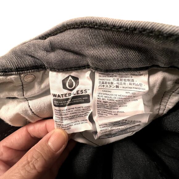 Rare Blank Tab Levis 541 Athletic Fit Stretch Jeans Color Faded Gray Size 38x34 - Picture 6 of 9